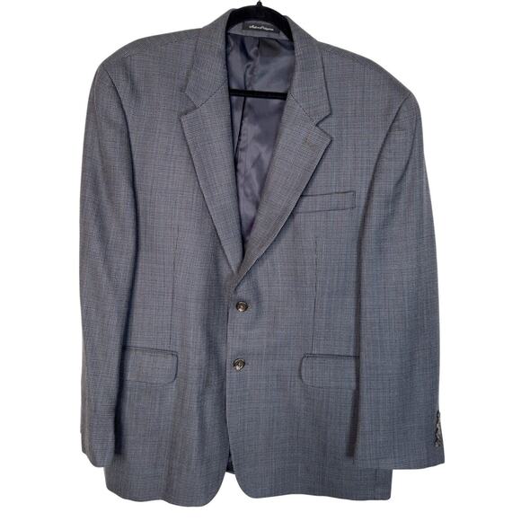 Ralph Lauren Mens 44S 100% WOOL Suit Jacket 2 Button Textured Blazer Navy Blue - Picture 3 of 9